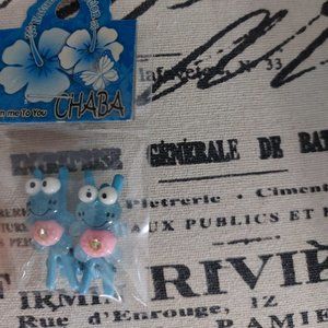 Super Cute Blue Keroppi Hair Clips for Kids Hair Accessories Band Clips